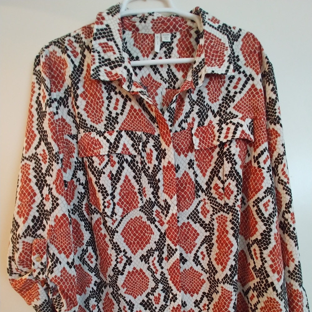 Snake print blouse